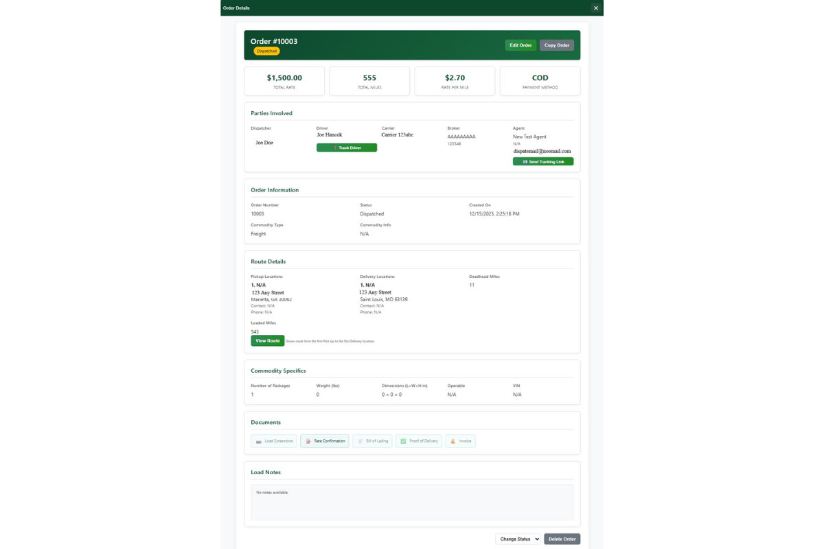 DispatchDeck Options Page